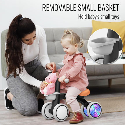 Toddler Balance Bike Adjustable Seat Baby Walker Toy 1 Year Old Birthday