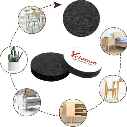 182 Pcs Felt Pads for Furniture – Protect Hardwood Floors, Black