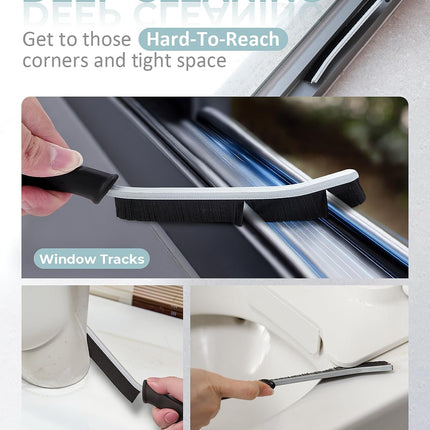 Crevice Cleaning Brush – Hard Bristles for Kitchen, Bathroom, Window, and Stove