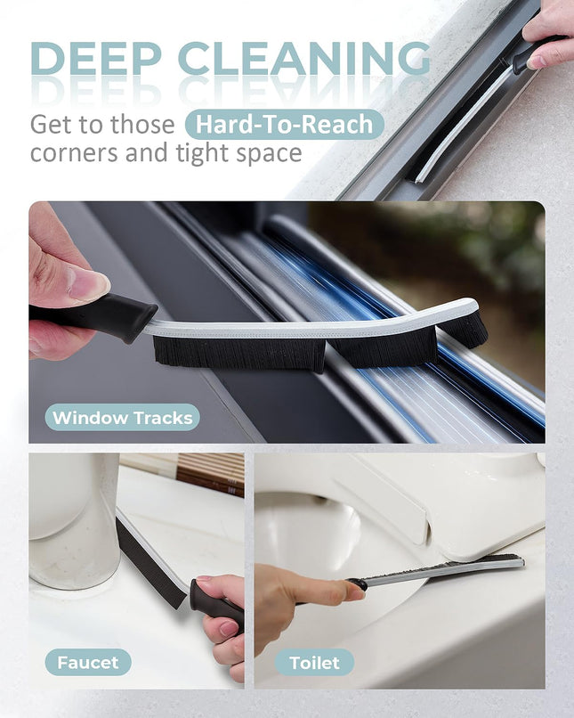 Crevice Cleaning Brush – Hard Bristles for Kitchen, Bathroom, Window, and Stove