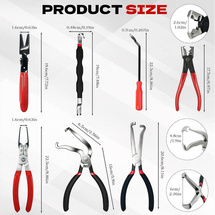 10PCS Electrical Connector Disconnect Pliers Set for Cars, Trucks & SUVs, Wiring Tools