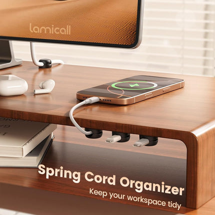 6-Pack Cable Clips – Spring Cord Organizer for Desk & Nightstand Charging