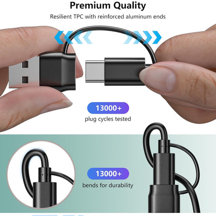 5-in-2 Multi Charging Cable – USB A/C to Lightning, Type-C, Micro & Wireless