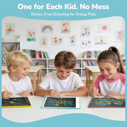 4-Pack LCD Writing Tablets – 8.5" Colorful Drawing Boards for Kids 3-8 Years