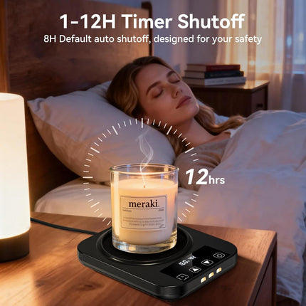 Coffee Mug Warmer & 16oz Mug Set – Electric Smart Heater with 9 Temp Settings