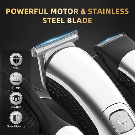 14-in-1 Beard Trimmer for Men, Cordless Waterproof Grooming Kit, 20 Length Settings