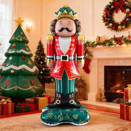 Christmas Party Balloon – 60" Red & Green Nutcracker Foil Decoration Indoor