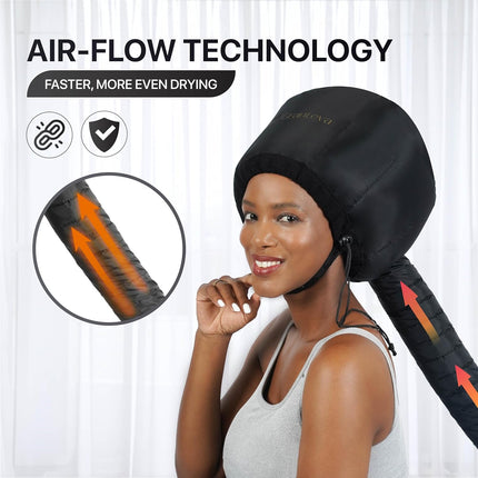 Hooded Hair Dryer Attachment with Headband for Curly Hair Deep Conditioning