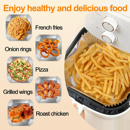 100Pcs 6.3in Aluminum Foil Air Fryer Liners Disposable Nonstick Baking Sheets