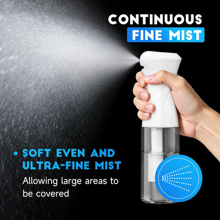 3-Pack Continuous Spray Bottles – Ultra Fine Mist for Hair, Plants & Pets