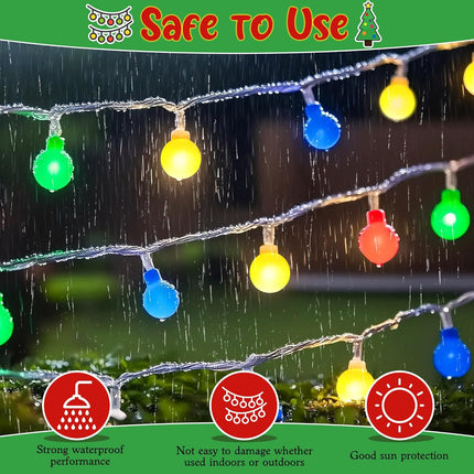 23FT 50 LED Battery Operated Christmas String Lights Globe Starry Fairy Lights