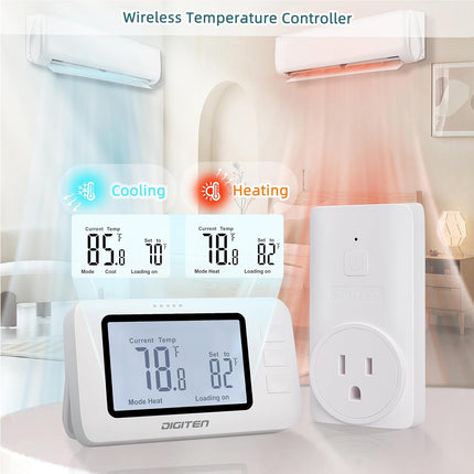 Wireless Thermostat WTC100 Pro – Easy Plug-In Temperature Controller