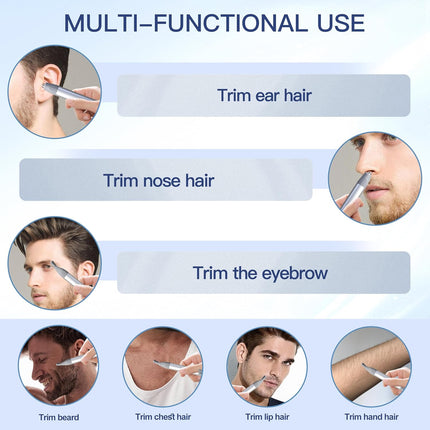 Men Women Nose Hair Trimmer Set with Ear Eyebrow & Facial Grooming Tools