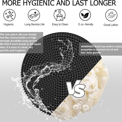 Silicone Body Scrubber – Soft Handheld Shower Brush for Gentle Exfoliation