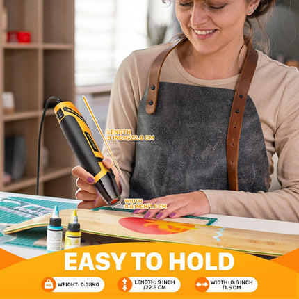 Mini Heat Gun 350W – 2 Temp Settings 500℉/842℉ for Crafting & Vinyl Wrap