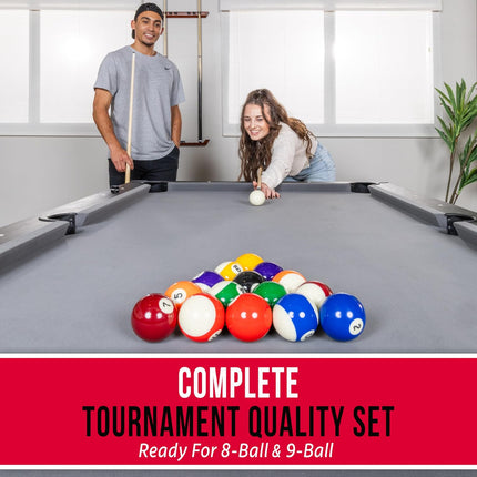 16 Pc Pool Balls Set 57mm, Regulation Resin Billiard Balls for Pool Table