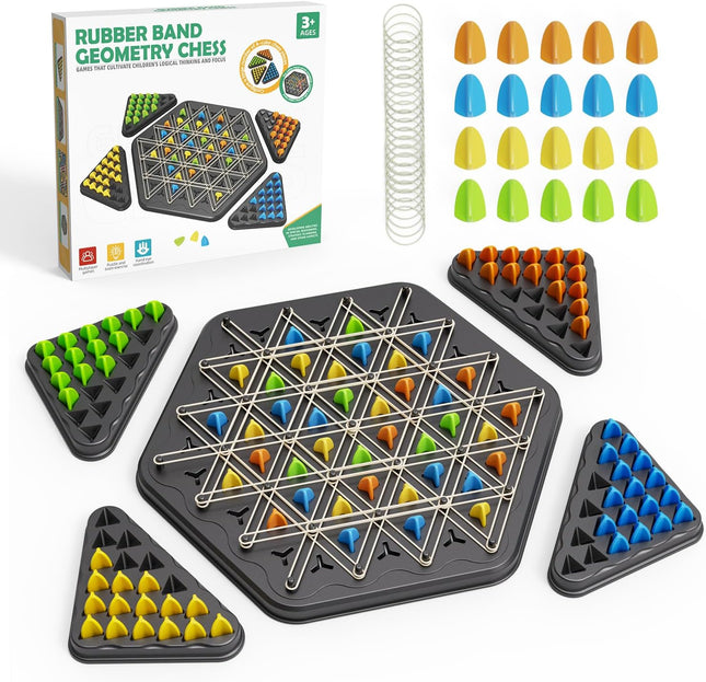 Chain Triangle Strategy Game 2-4 Player Family Board Game for All Ages