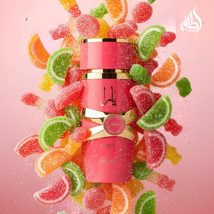 Lattafa Yara Candy Eau de Parfum 100ml Fruity Vanilla Amber Perfume for Women