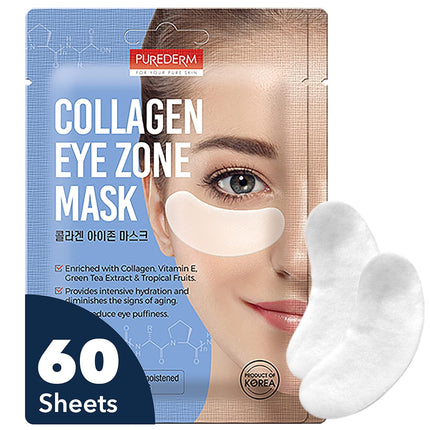 Purederm Collagen Eye Masks 2 Pack – 30 Sheets, Anti-Aging & Wrinkle Care