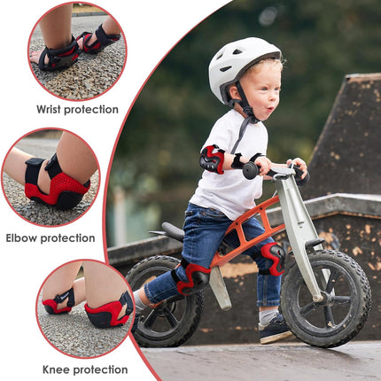 Youth Protective Gear Set Knee Elbow Pads for Skateboard Scooter Cycling