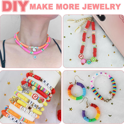5100Pcs Clay Beads Bracelet Making Kit with Charms for Teen Girls Crafts