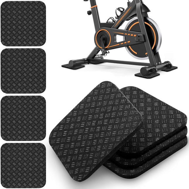 4 Pack Anti Vibration Pads for Peloton Bike Treadmill Floor Protectors
