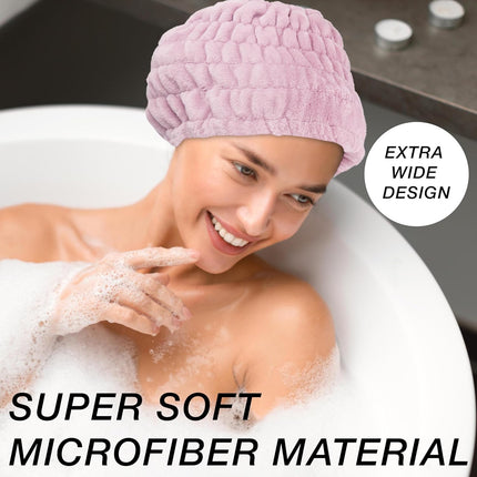 Extra Wide Spa Headwrap – Pink, Super Soft Microfiber Hair Band, 1pc