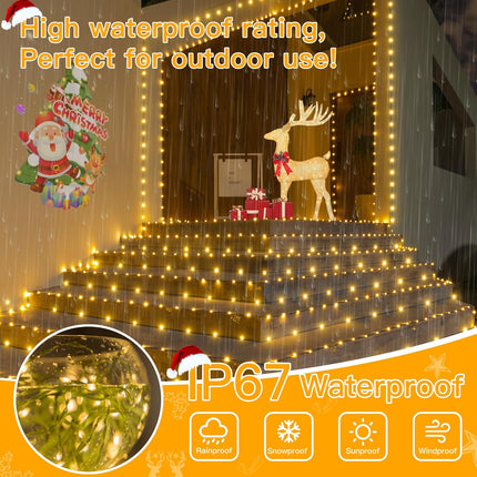 Christmas Lights 1000 LED, 330 FT Waterproof IP67 with Remote Control, 8 Lighting Modes & 3 Timers