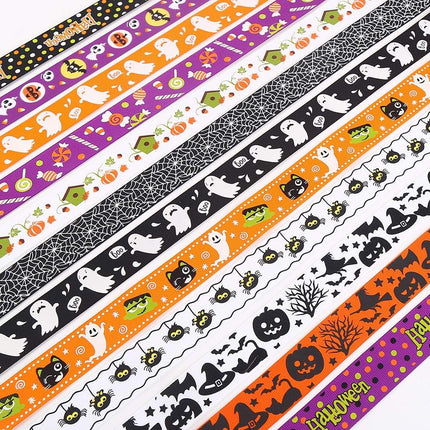 24-Yard Halloween Grosgrain Ribbon 1in, Ghost & Spider Print for Gift Wrapping