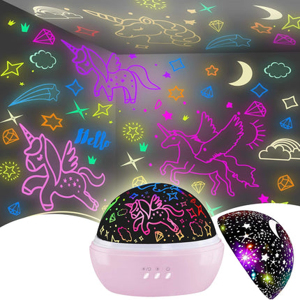 Unicorn Star Projector Toy – 2-in-1 Night Light & Kids Gift for Girls 3–10