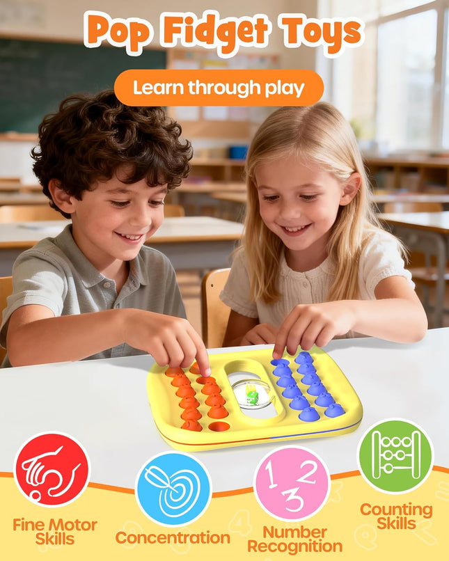Portable Pop Fidget Math Game for Kids Classroom & Travel Activities