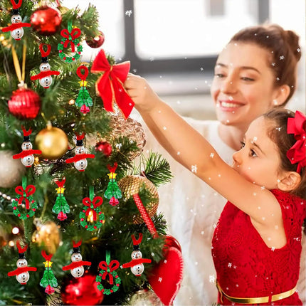 40 PCS Christmas Ornament Kits Beaded DIY Crafts for Kids Holiday Decorations