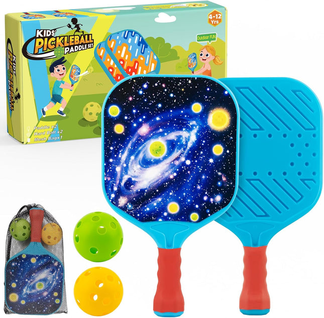 Kids Pickleball Paddles Set of 2 – Outdoor Yard, Beach & Camping Games