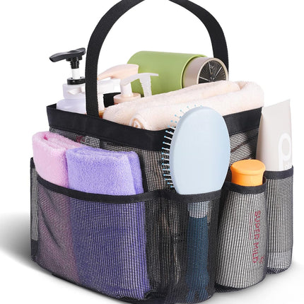 8-Pocket Mesh Shower Caddy – College Dorm, Gym, Beach & Travel Essentials