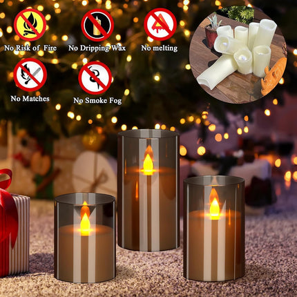 Flameless LED Pillar Candles – 3-Pack with Remote, Timer, Flickering Light