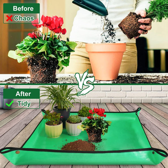 Waterproof Repotting Mat 27"x27" – Ideal for Indoor Plants & Succulents