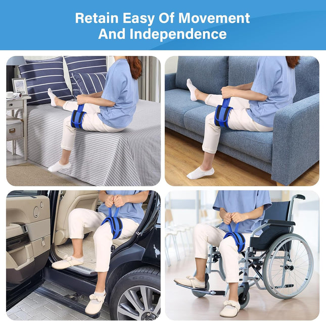 Leg Lifter Strap with Padded Handle for Bed Car Wheelchair Mobility Aid