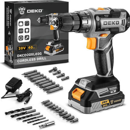 20V Cordless Power Drill Set – Electric Drill with Battery & Charger