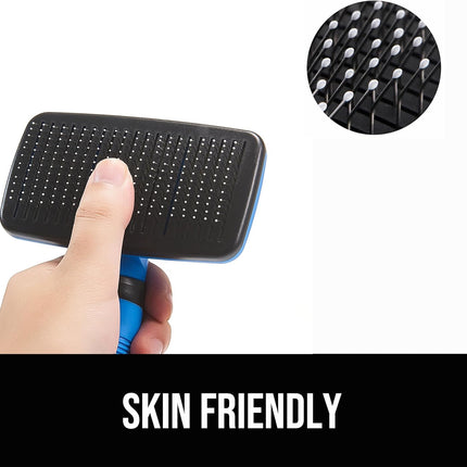 Self-Cleaning Slicker Brush for Dogs & Cats – Patent Certified, Skin-Friendly Grooming