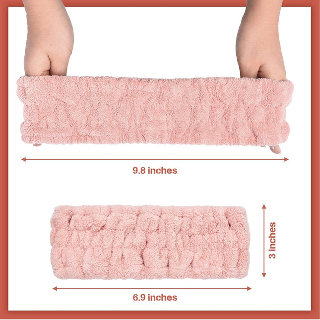 3-Piece Spa Headband Set – Soft Terry Cloth Hairbands for Face Wash & Masks