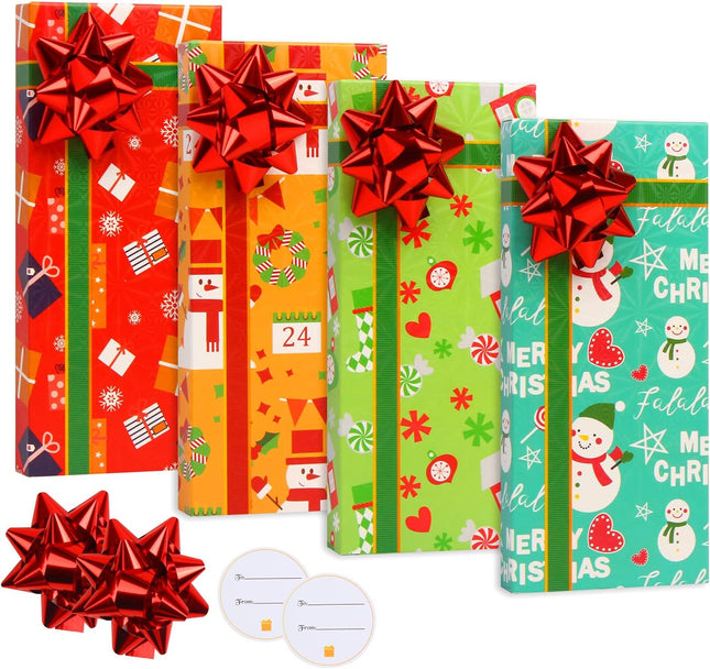 8-Pack Christmas Gift Card Holders – Boxes with Bows and Name Tags for the Holidays