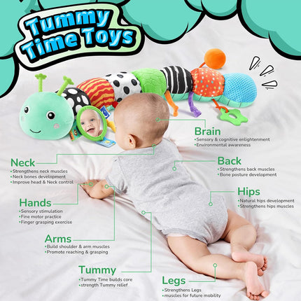 Baby Musical Caterpillar Toy 0–12 Months – Teether & Sensory Learning Toy