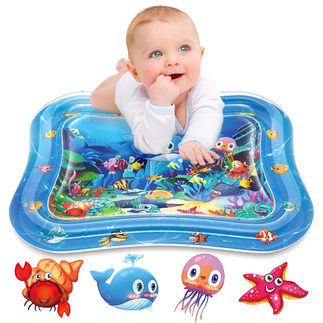 Premium Baby Water Play Mat, Tummy Time Toy for Infants 3-24 Months, Portable