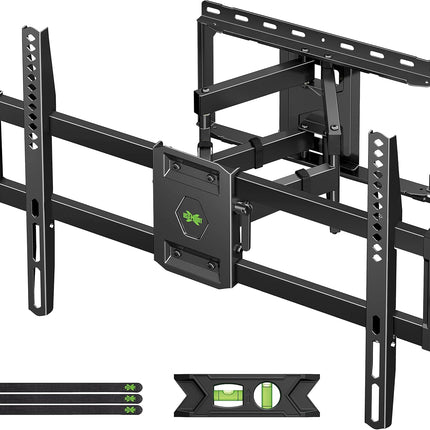 Full Motion TV Wall Mount for 42–86" TVs, Dual Arm Tilt Swivel, 132lbs Max