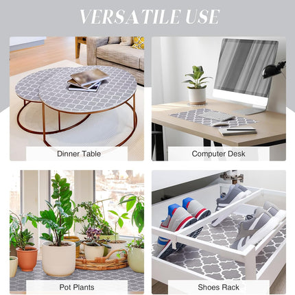 Gray Shelf Liner for Kitchen & Closet – 12"x20ft, Non-Slip, Waterproof