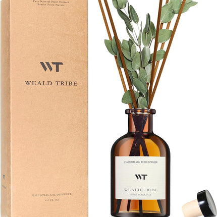 Eucalyptus Lavender Reed Diffuser Set 4 oz Floral Room Fragrance Oil with Sticks