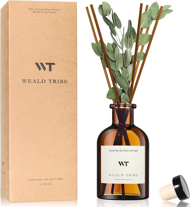 Eucalyptus Lavender Reed Diffuser Set 4 oz Floral Room Fragrance Oil with Sticks