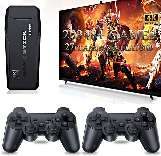 2026 Retro Gaming Console, 20,000+ Games, 4K TV Stick, 2 Wireless Controllers