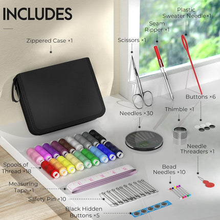 Compact Sewing Kit with Thread, Needles & Scissors – Perfect Gift for Mom