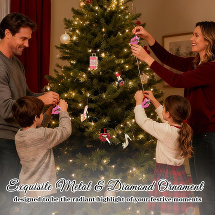 Pink Lips Lipstick Christmas Ornament – Sexy Makeup Tree Decoration for Holiday Style